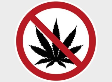 drugs verboden sticker wietblad geen verbod rood verbodsstickers